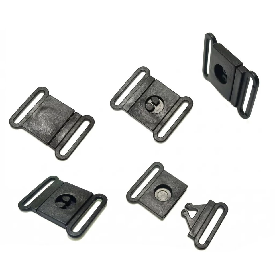 Injection molding bag hardware