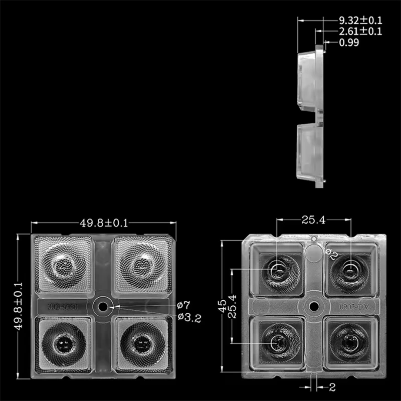 OEM Aspheric LED Light Lens
